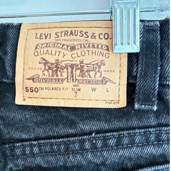 VTG Little Levi’s USA Made kids Denim Jeans Orange Tab Slim Black Wash 5/6y - Picture 7 of 8